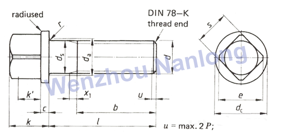 DIN 478 - Square Head Bolts